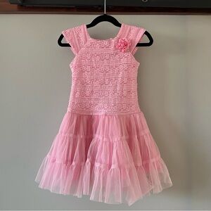 Jona Michelle Pink Lace Tulle Party Dress | 3T | Formal Occasion